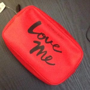 Red love me cosmetic makeup bag pouch new VS